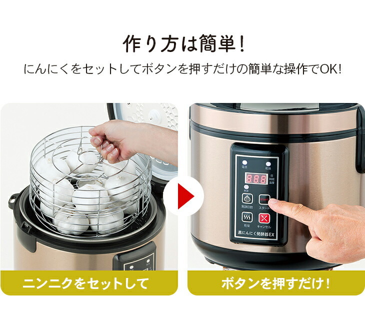 黒にんにく発酵器EX 黒にんにくメーカー 自家製 手作り 黒ニンニク