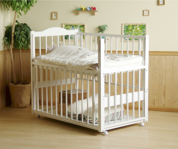 日本製 ベビーベッド 「ツースライドベッド」 ハイタイプ ベビーベット