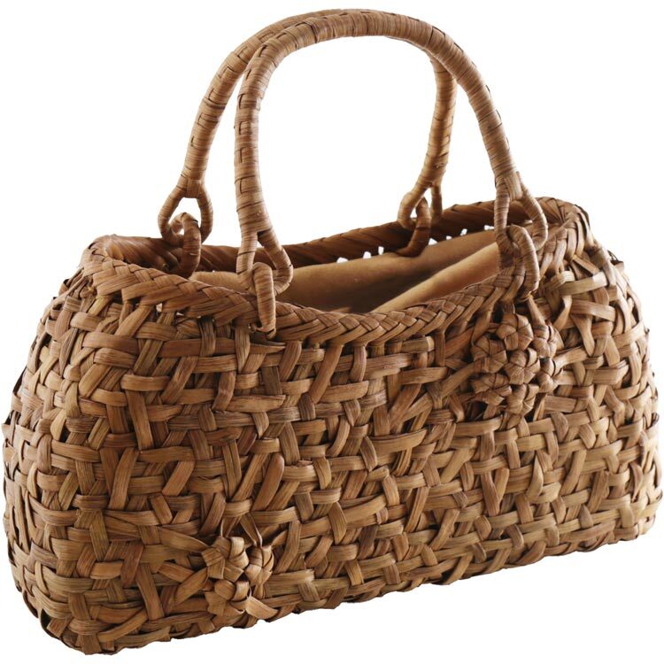 山葡萄 かごバッグ レディース 乱れ編み 花編み 天然素材 手編み 山