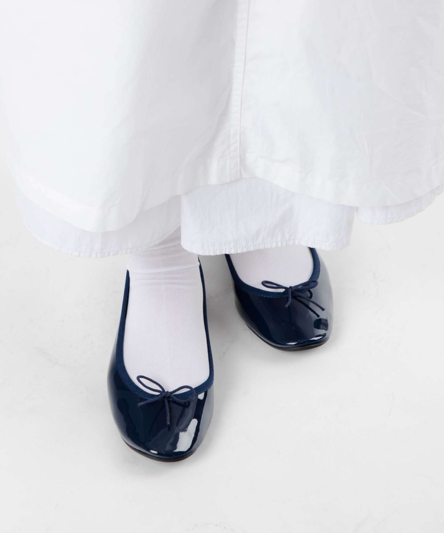 Repetto ネイビー エナメル バレエシューズ ヒール 【公式通販】