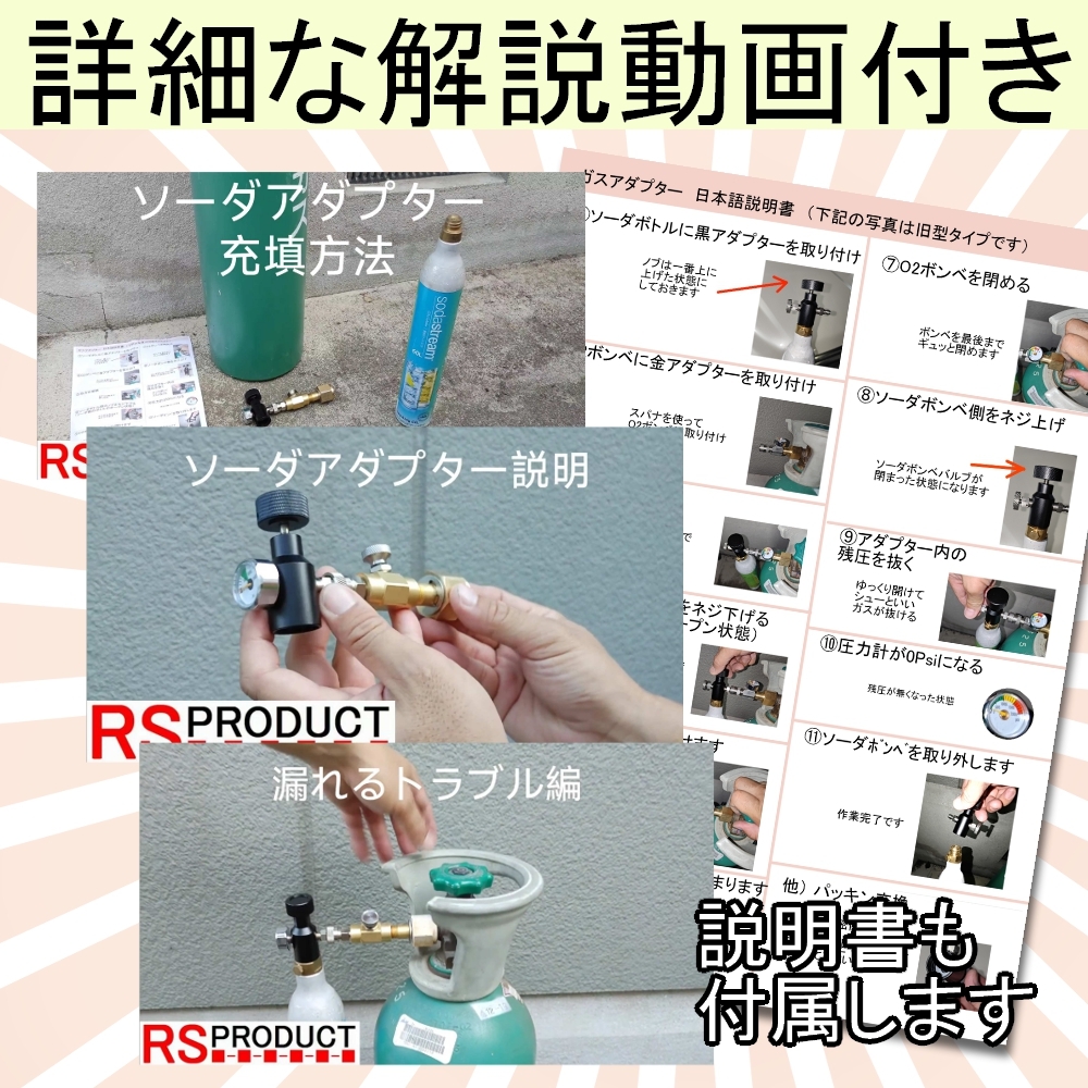 炭酸ガス サーバー【圧力計付き】アタッチメント 【オリジナル日本語