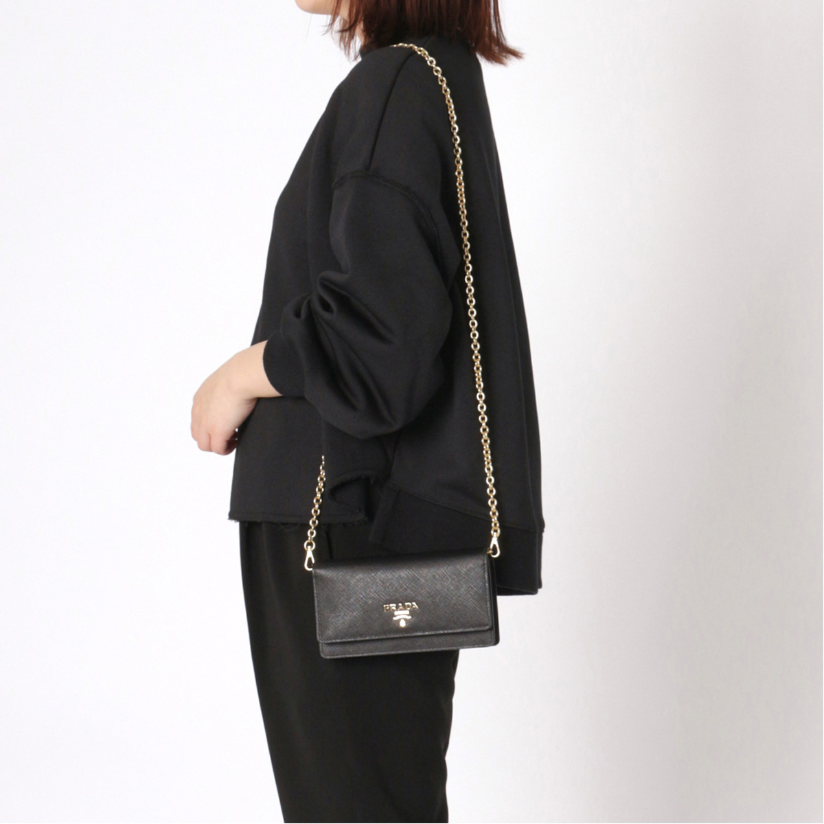 プラダ PRADA 財布 バッグ SAFFIANO LEATHER WALLET CHAIN