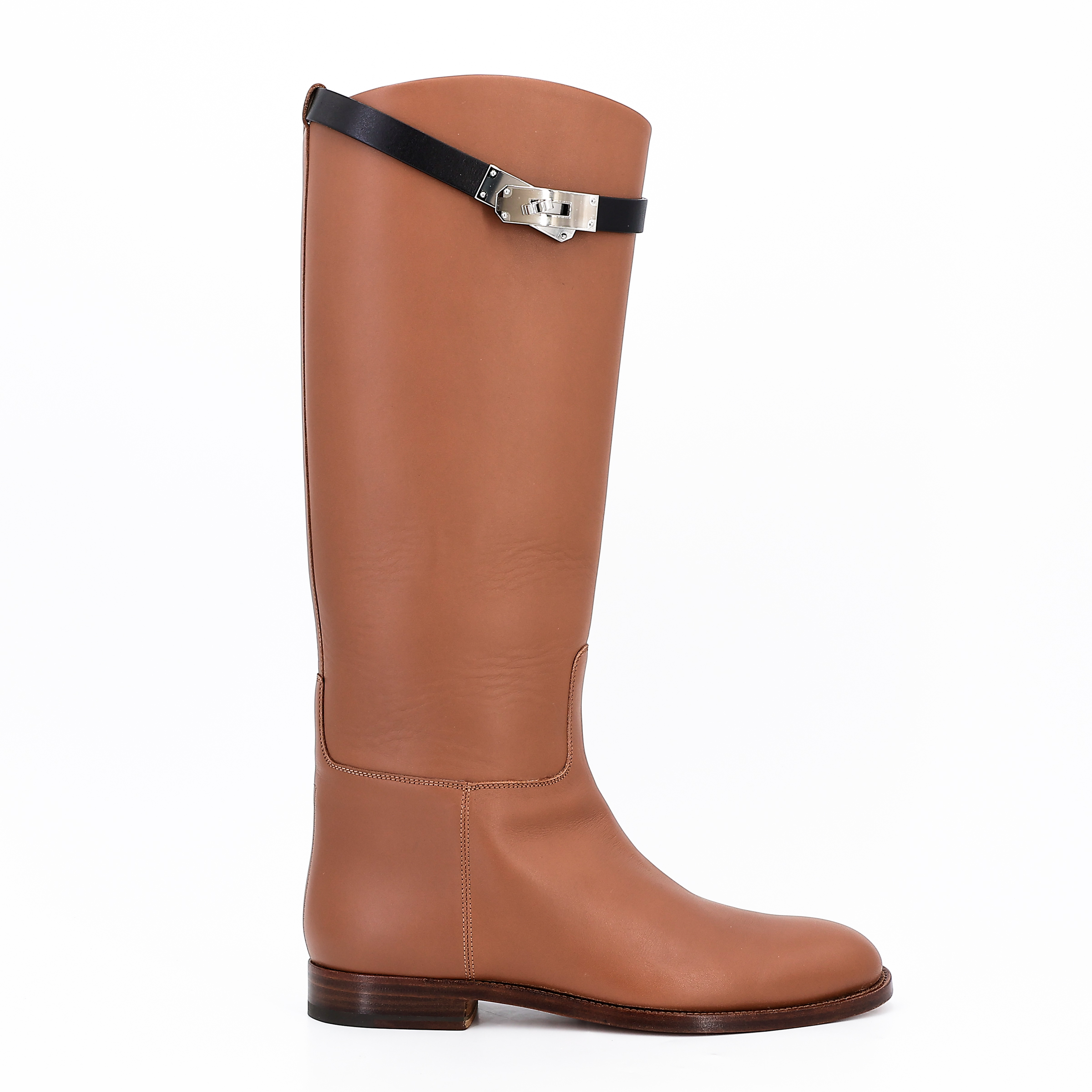 ランク N 新品 HERMÈS エルメス ジャンピングブーツ ブラウン ブラック