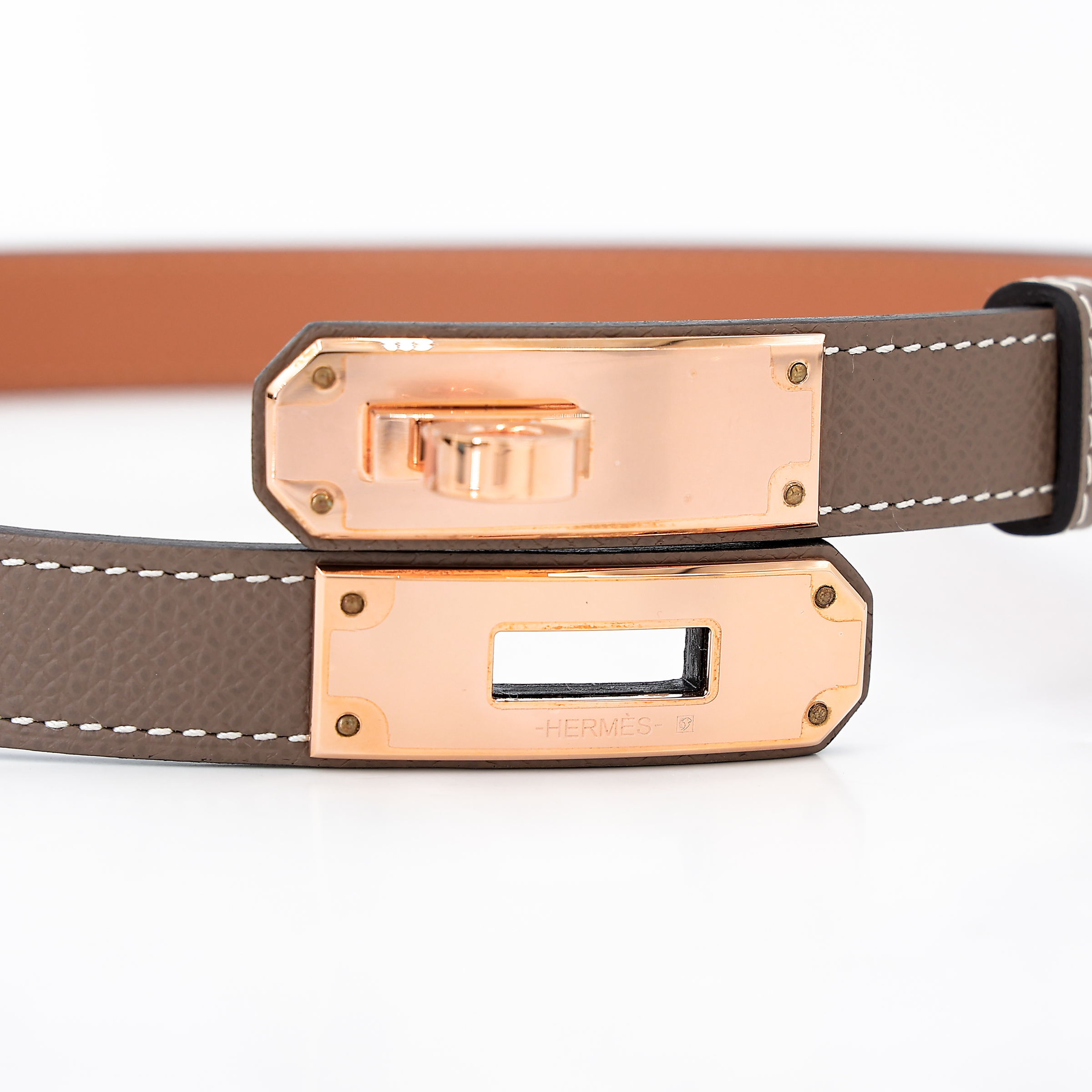 ランク NS 未使用品 HERMÈS エルメス ケリーベルト エトゥープ (18