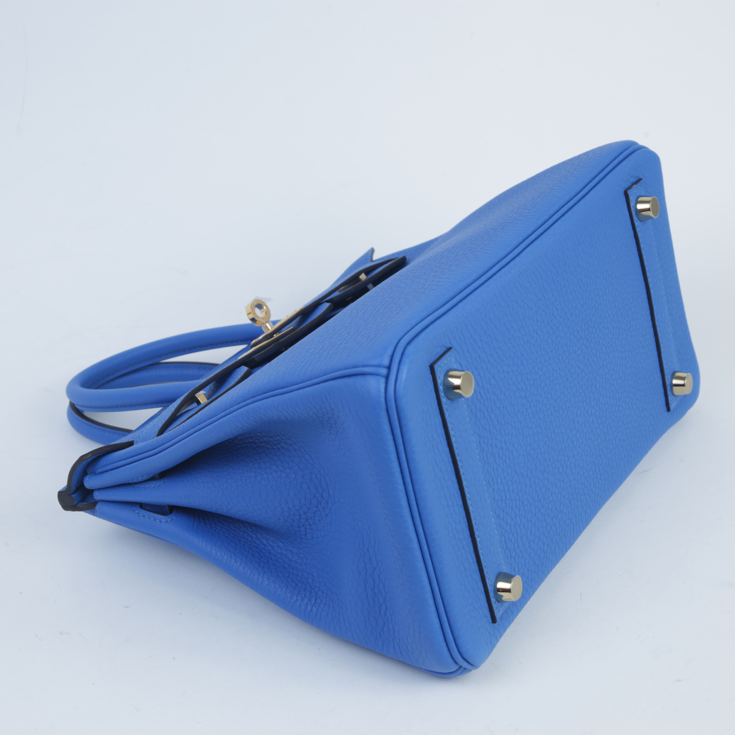 ランク N 新品 HERMÈS エルメス バーキン25 ブルーイドラ (T7) トゴ