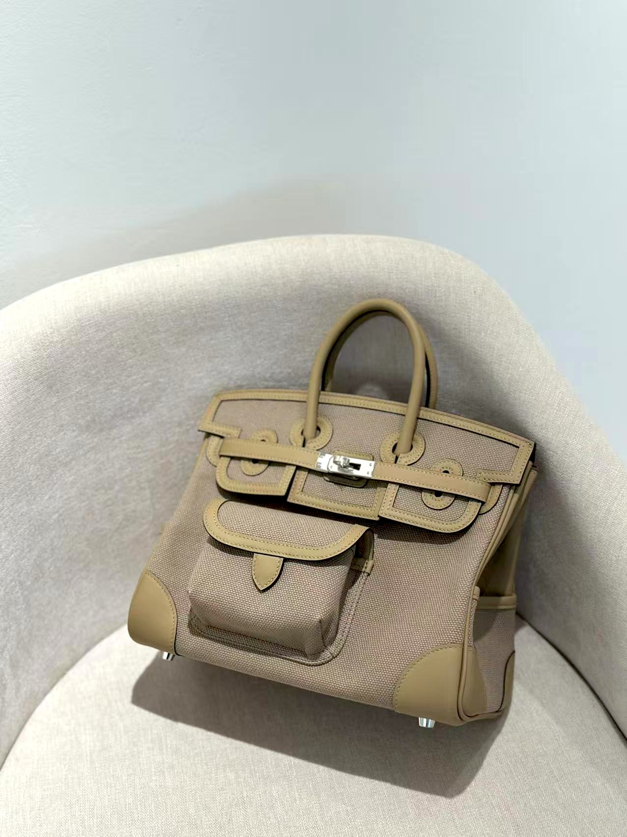 ランク N 新品 HERMÈS エルメス 限定品 バーキン 25 カーゴ ベージュ