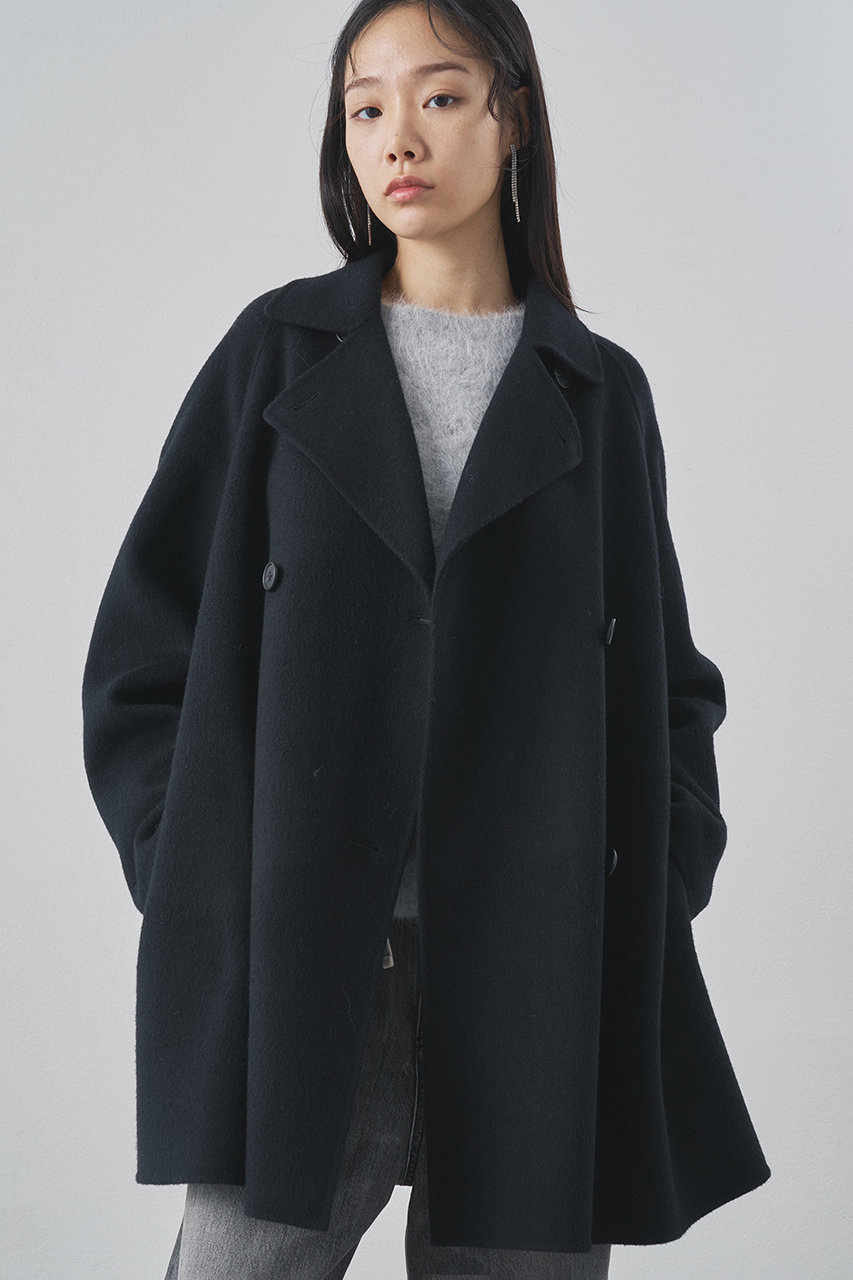 Whim Gazette(ウィム ガゼット)｜リバーPコート/ブラック の通販