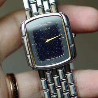 Seiko Credor 5A74-5180 Stainless steel Blue 1980 | Dealer | EveryWatch