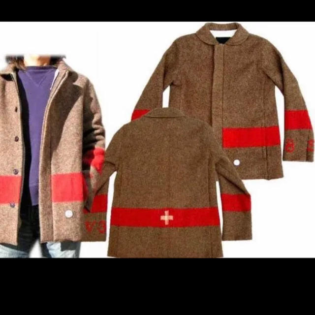 スイス軍 ブランケット リメイク アコースティック ウール コートの