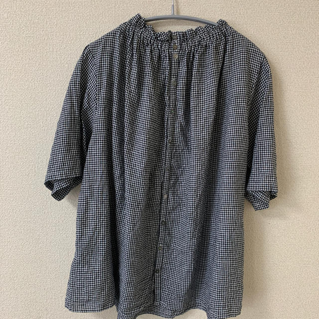 nest Robe - ネストローブ 先染めリネンフリルカラーブラウスの通販 by