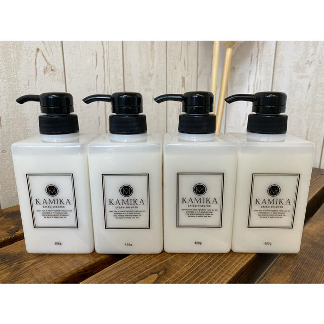 新品4本 カミカ 黒髪クリームシャンプー KAMIKA 400g