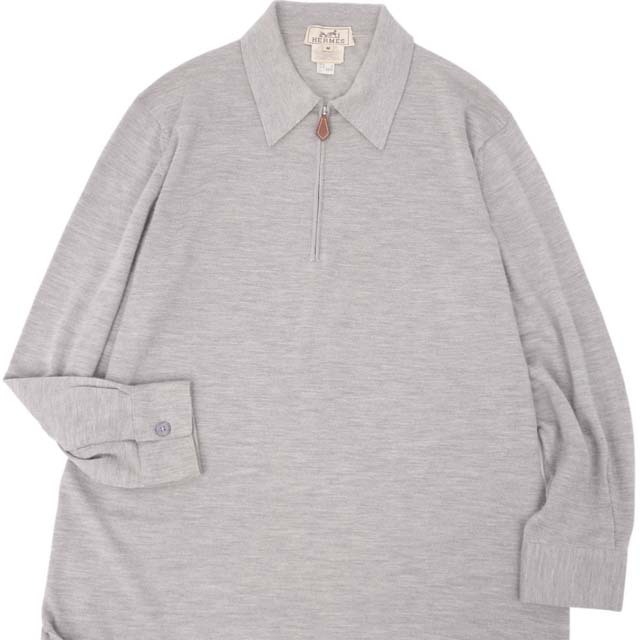 HERMES - エルメス ニット カシミヤ シルク ハーフジップ セーター