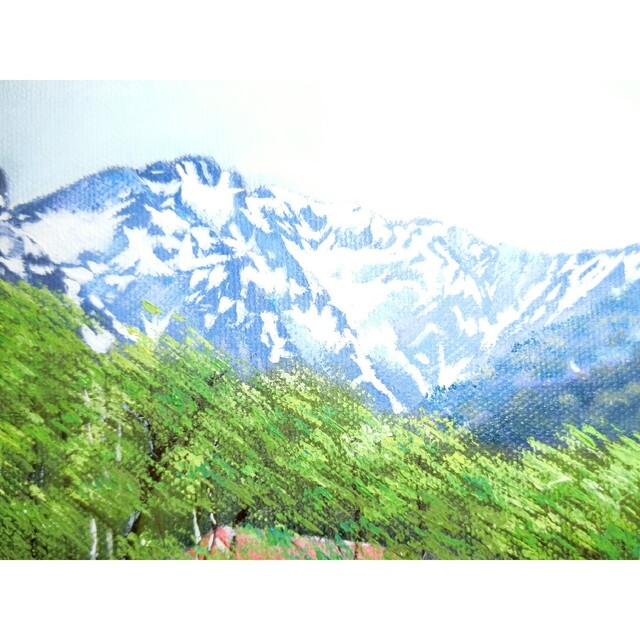 ART】瀬良風香真筆(上高地の清流と穂高)4号の通販 by アートギャラリー