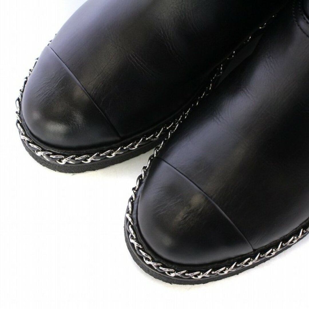 CHANEL - シャネル ムートン ショートブーツ チェーン ココマーク 34C