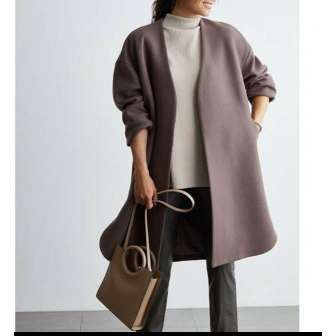 Mila Owen - ミラオーウェンモカ？ブラウンノーカラーコートの通販 by