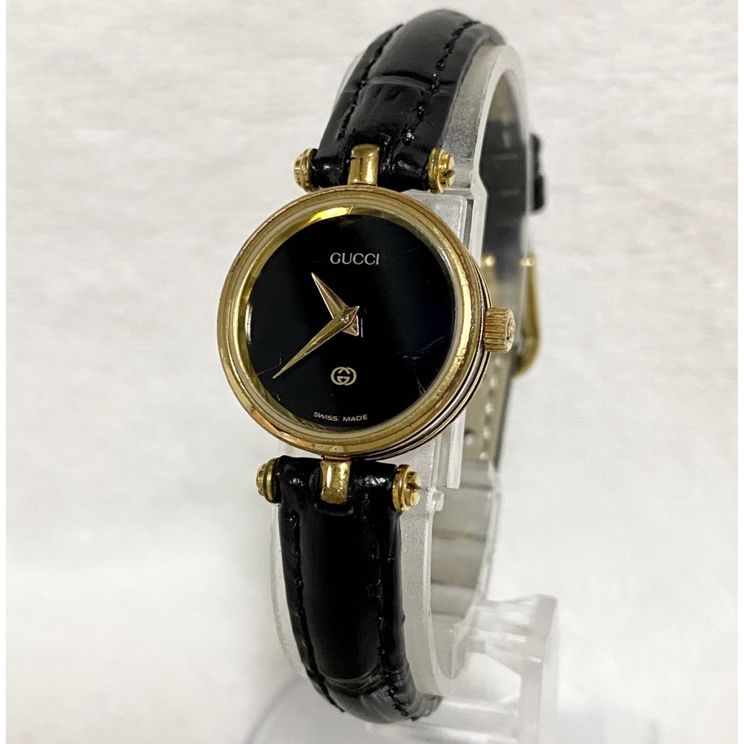 GUCCI - GUCCI グッチ シェリーライン QZ 黒文字盤 1NBG レディース