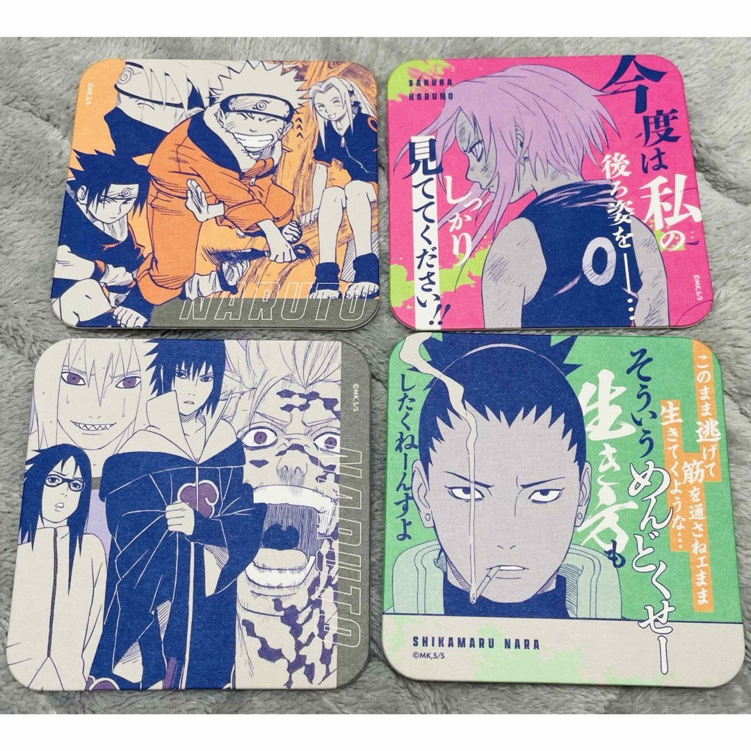NARUTO アートコースター カカシ サクラ サスケ ナルト シカマル の
