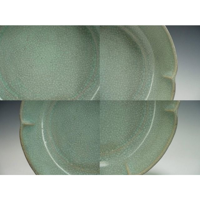 中国美術 宋 汝窯 青磁皿 青磁筆洗 幅18cm 箱付 中国古玩 c21112の通販