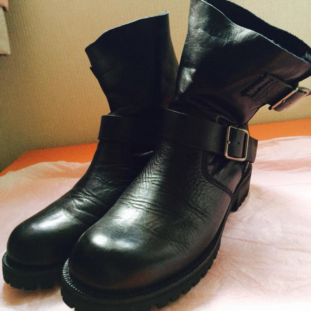 ZUCCA エンジニアブーツ 本革 Mサイズ 黒 ZUCCa エンジニアブーツ 黒