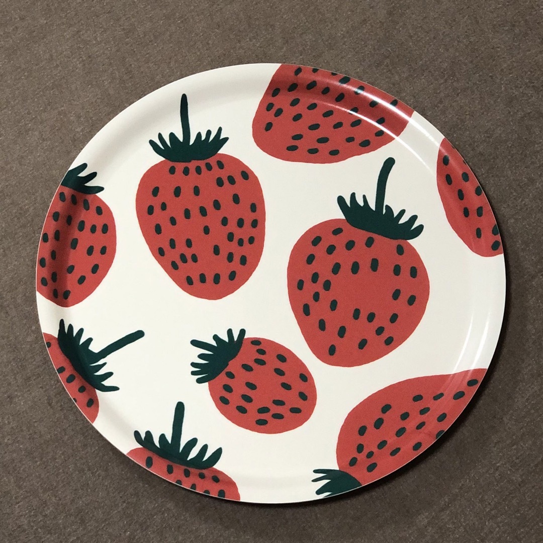marimekko - Mansikka(マンシッカ)マリメッコ・いちご柄トレイ・お盆
