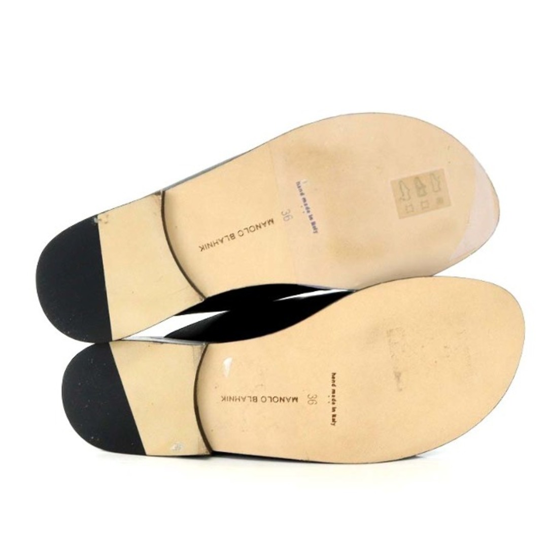 MANOLO BLAHNIK - マノロブラニク ハンギシ サンダル フラット サテン