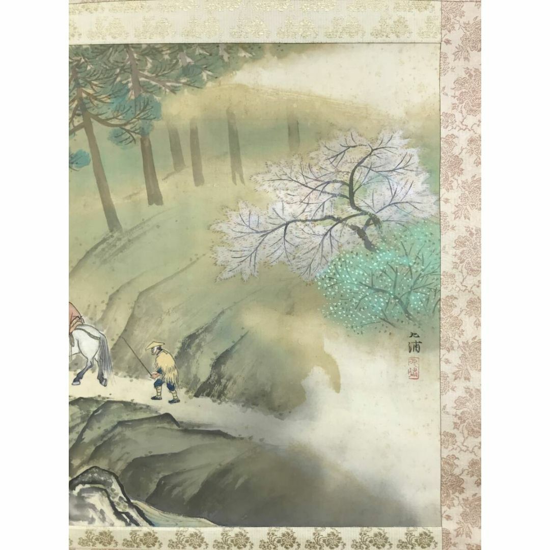 真作】田中頼璋/月下虫聲図/画賛/掛軸/名家伝来/AA-13 真作】田中頼璋