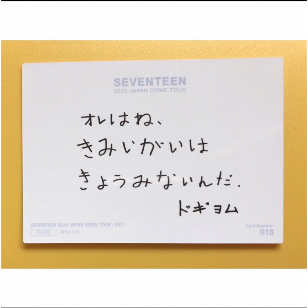 SEVENTEEN - 【公式】セブチ ドギョム メッセージ トレカ ドームSVT