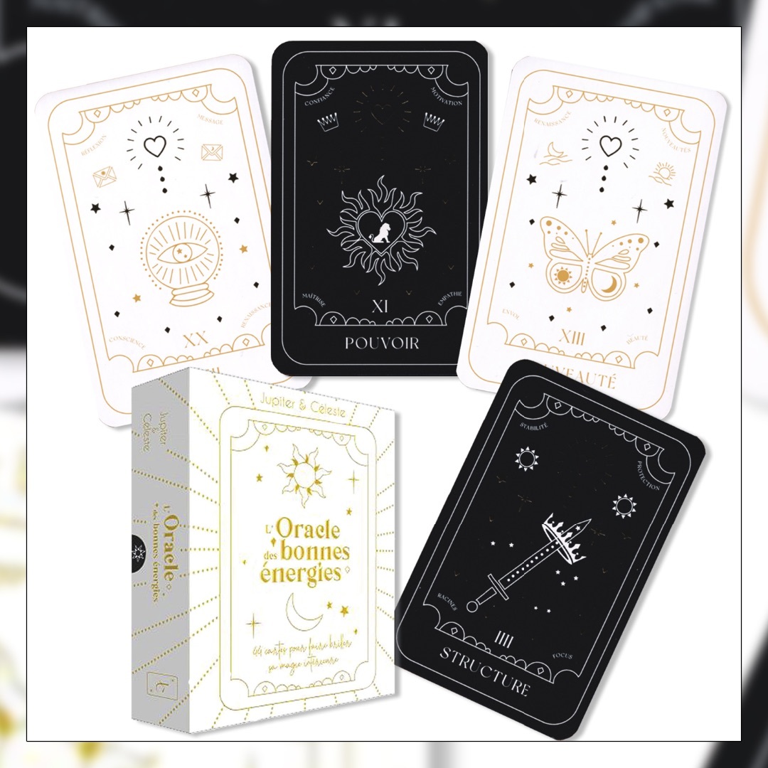 ✨金箔押しがかわいい✨白黒の大アルカナがモチーフのオラクルカード