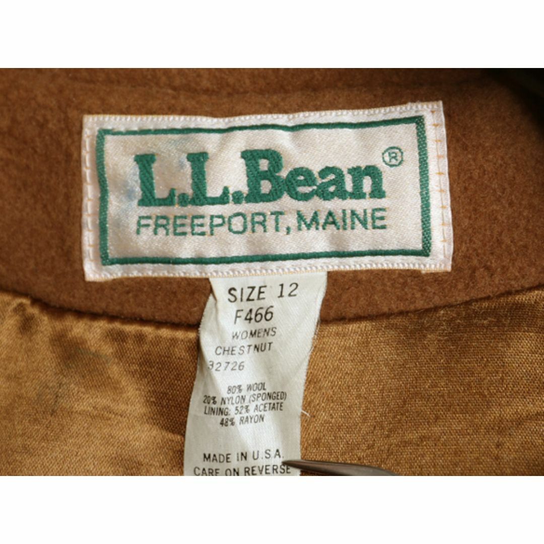 L.L.Bean - 80s USA製 エルエルビーン ダッフル コート レディース M