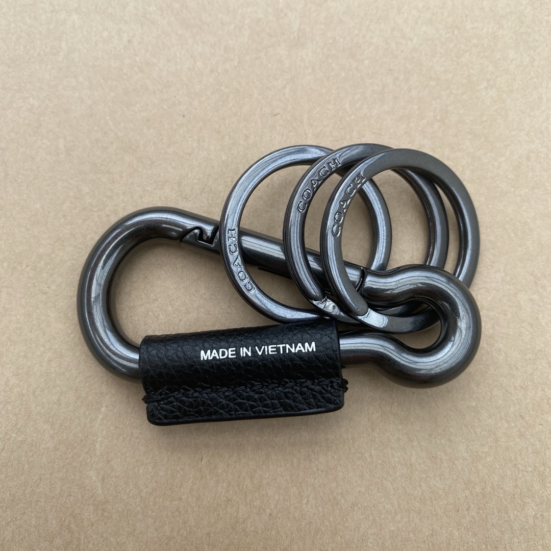 COACH - カラビナ キーホルダー キーケース キーリング ブラックの通販