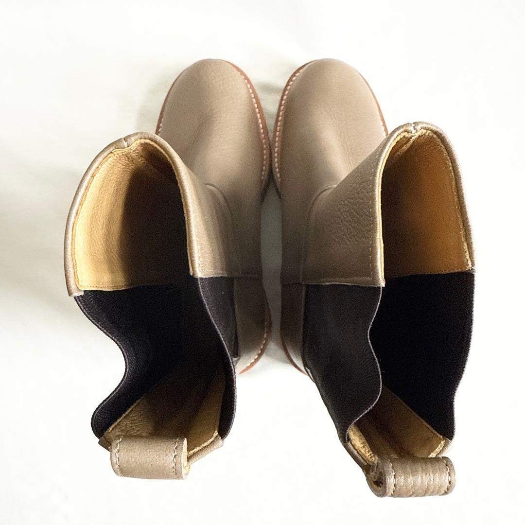 未使用品】パラスパレス レザー サイドゴアミドルブーツ DKソール