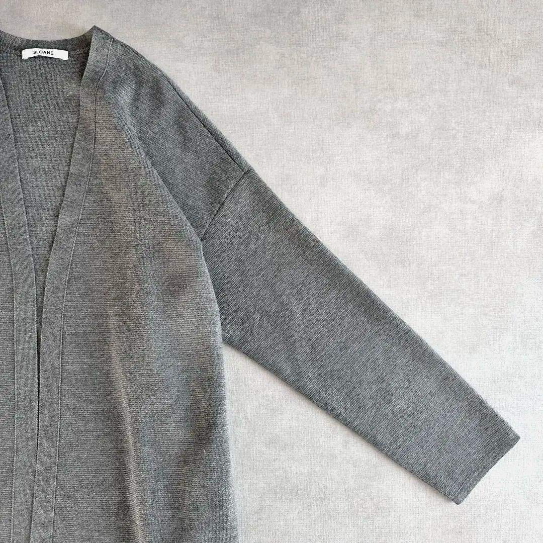 美品△定価4.7万△SLOANE / 12Gメリノウールミラノリブガウン△グレー