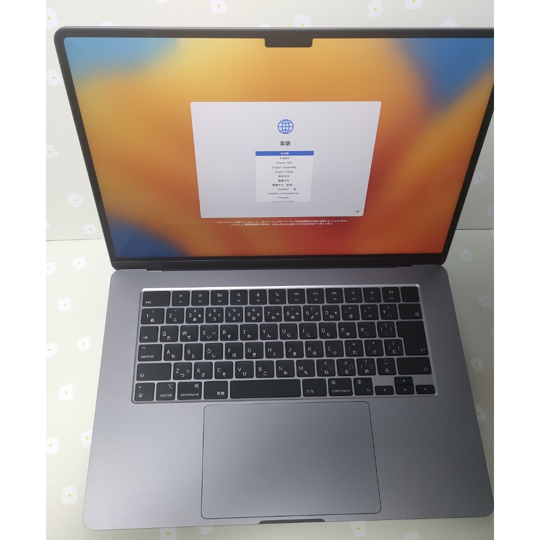 Apple - mac book air 2023 M2 15インチ 充放電回数3の通販 by ケィ's