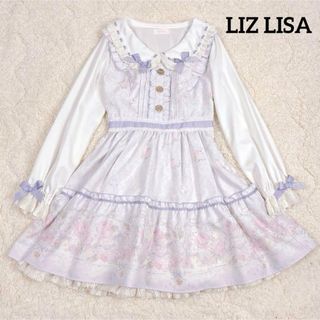 LIZ LISA - リズリサワンピース小花柄茶色ブラウンLIZLISAフリルレース