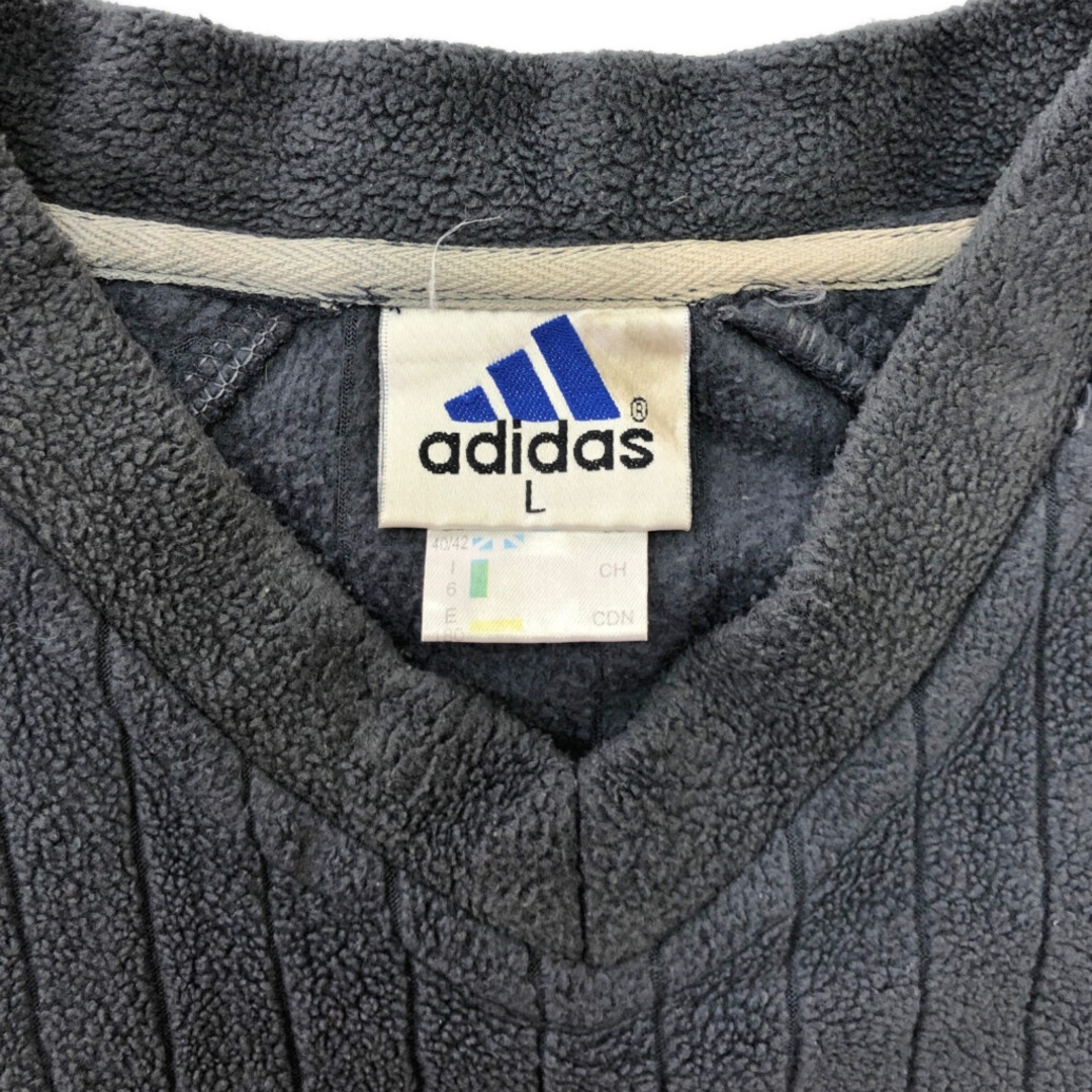 adidas - 90年代 adidas アディダス Vネック フリーススウェット