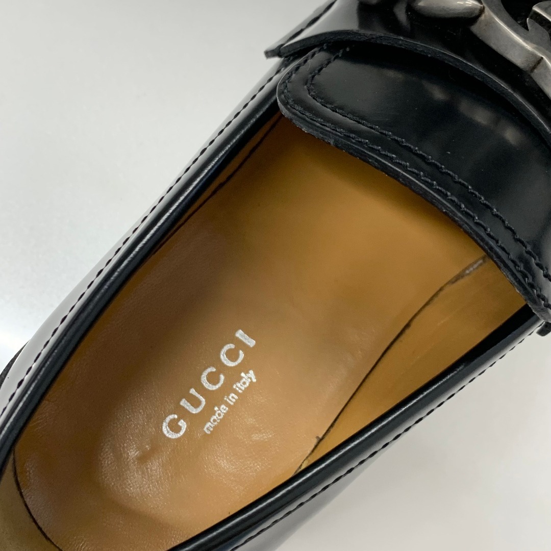 GUCCI - M12666 グッチ レザー インターロッキングG チェーン