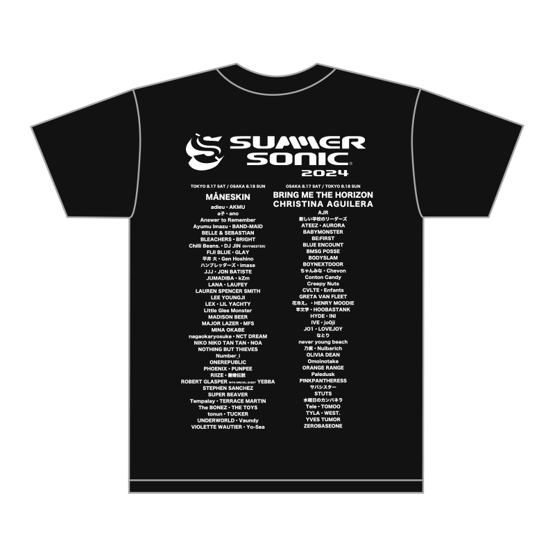 グラフィティTシャツ［ブラック］S : SUMMER SONIC | HMV&BOOKS online