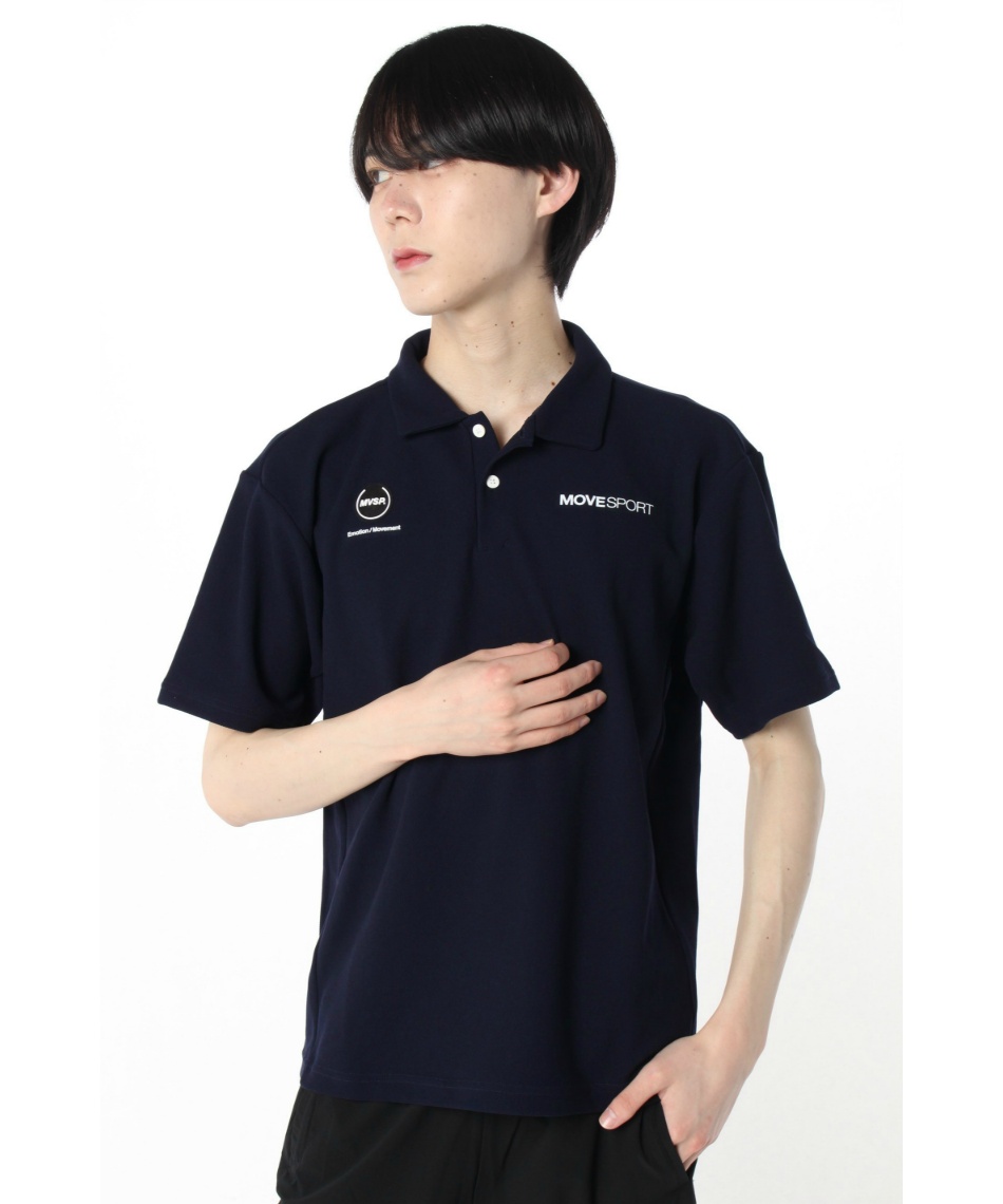 ポロシャツ 半袖 SUNSCREEN 鬼鹿の子 バックロゴ ポロシャツ DMMXJA73