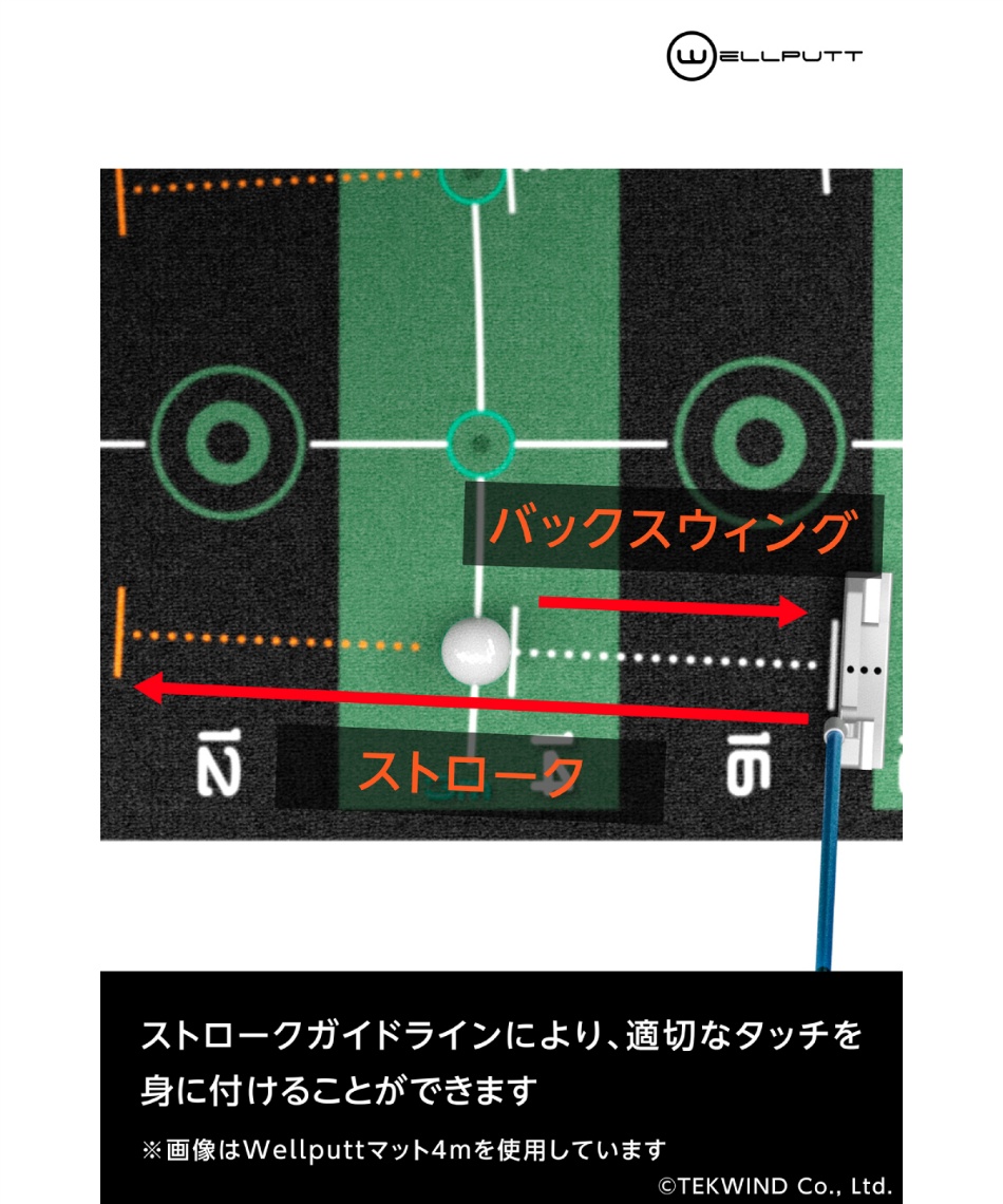 ウェルパット(Wellputt) ゴルフ パターマット Wellputtマット3m MAT-3M