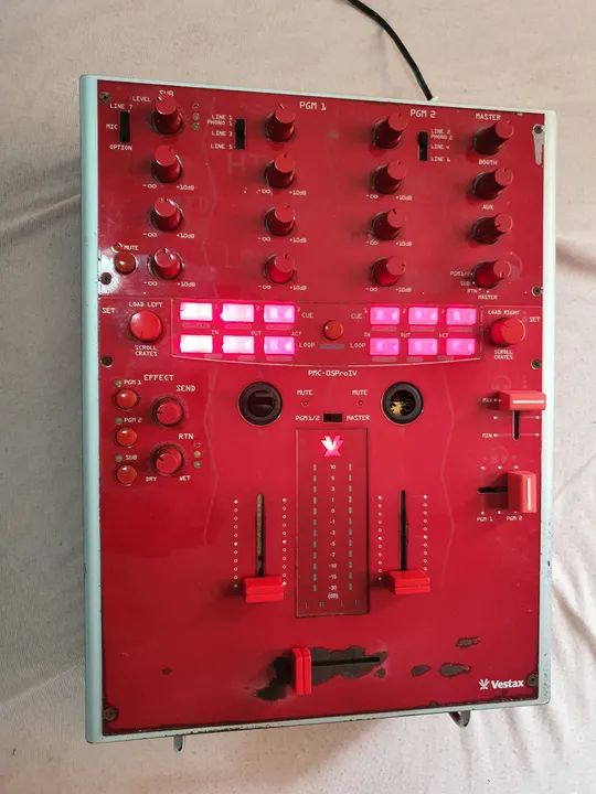Mixer Dj Vestax PMC-05 Pro IV Scratch Vermelho Colecionável