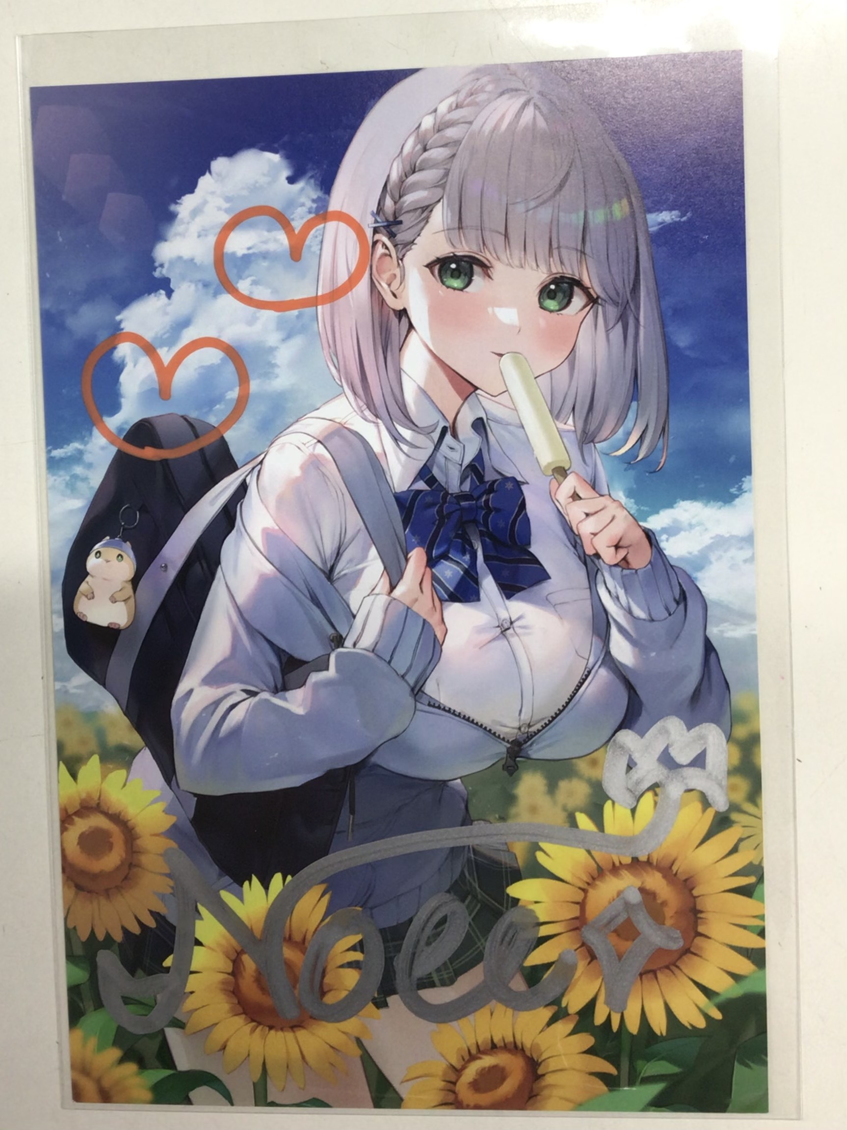 ホロライブ 活動3周年記念 直筆サイン入りポストカード 白銀ノエル ﾎﾛ