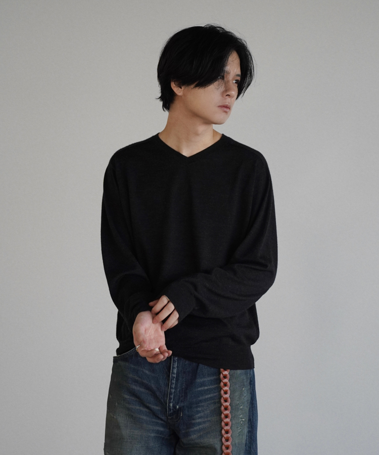 W/Si/Ca 18G V Neck Knit / 商品詳細ページ / LIDNM / Llife ONLINE