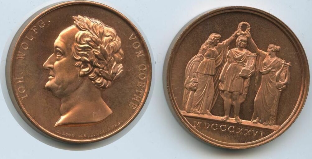 Medaille 1826 GX668 - Joh.Wolfg. von Goethe Friedrich Anton König