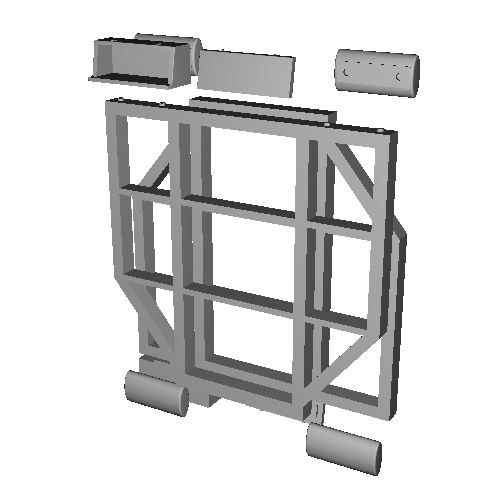 1/50 Kenkraft プロフィアSSハイルーフ 鳥居、回転灯、工具箱SET.stl