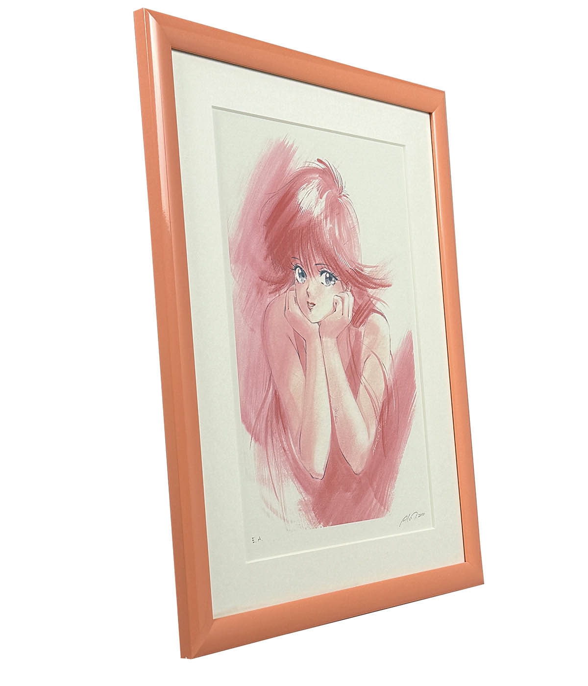 2125] 高田明美 直筆サイン入り版画「きまぐれオレンジ☆ロード」鮎川