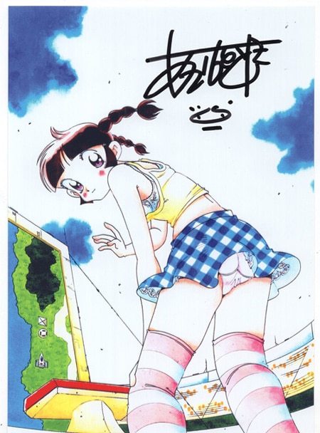 あさいもとゆき 直筆サイン入りカラー複製イラスト「アクションロッキー」