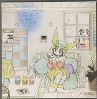 水橋かおり 直筆サイン入りカラー複製イラスト「スクラップドプリンセス」