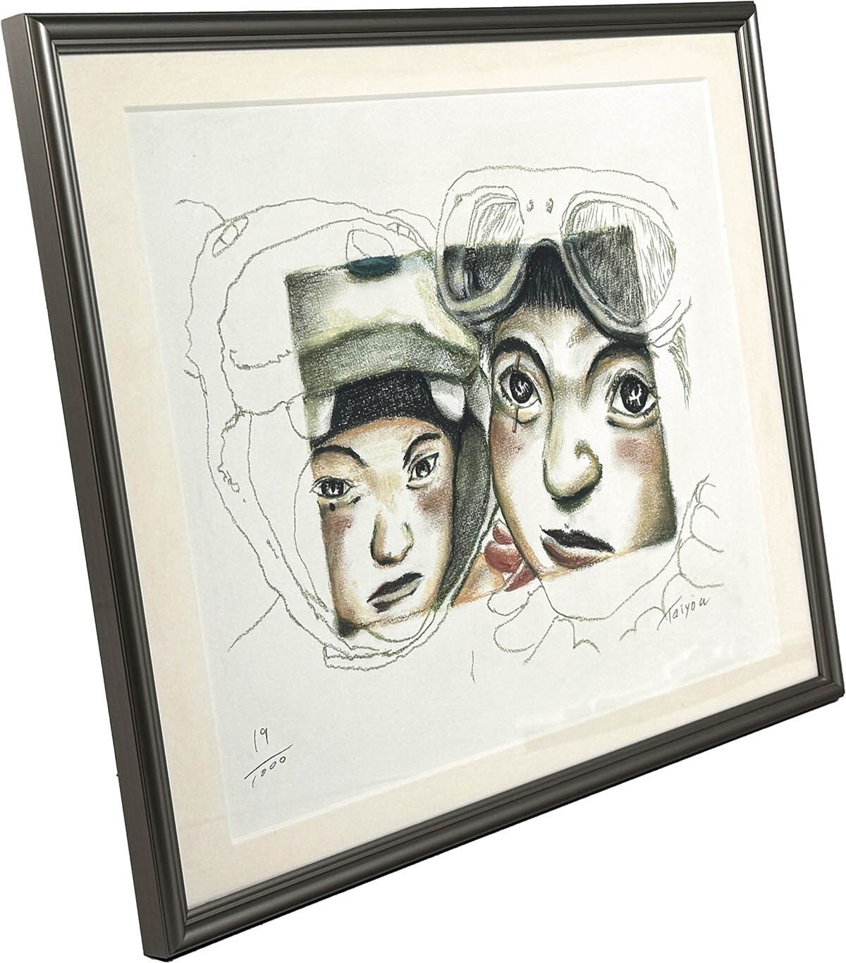 5057] 松本大洋 直筆イラスト+直筆サイン入りカラー複製イラスト「鉄