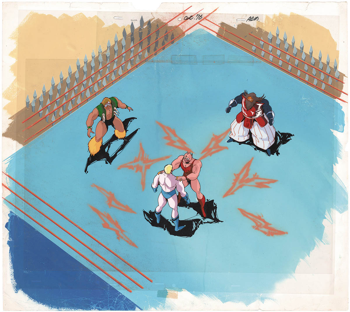 キン肉マン セル画 手描き 原画 ソルジャー 当時物 キン肉マン セル画