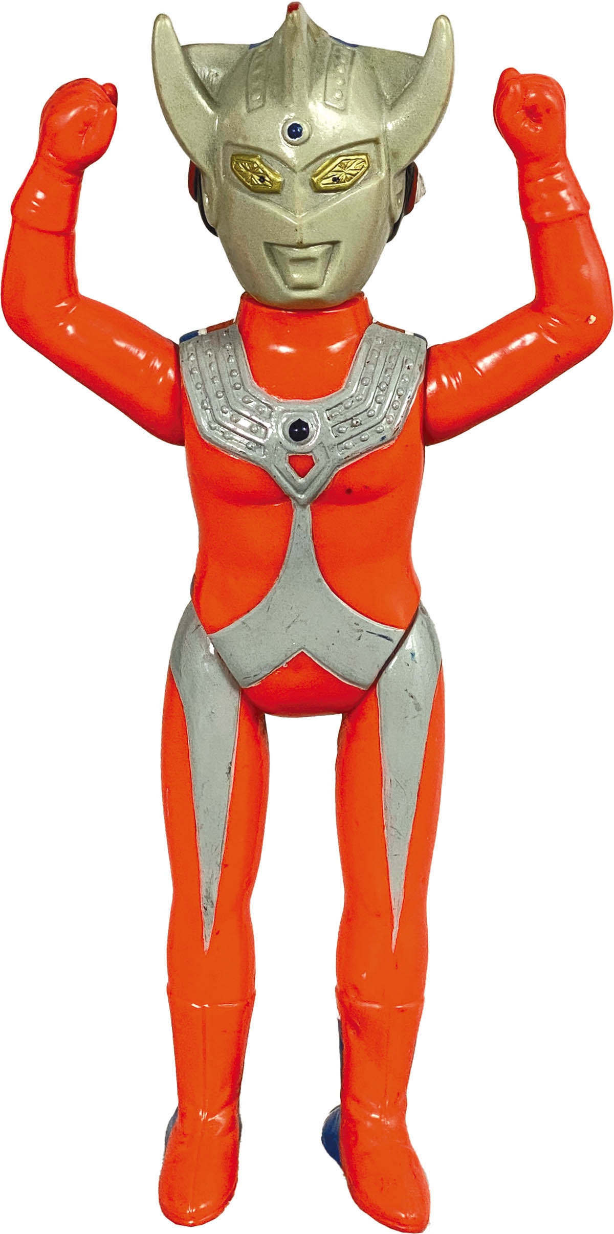 5105] [サンプル版]ブルマァク ウルトラマンタロウとZAT隊員の両面ソフビ